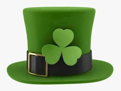 Leprechaun Hat Low-poly 3D model