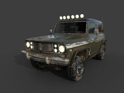 army utility vehicle Low-poly 3D model