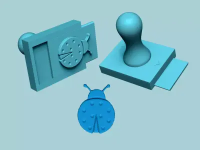 Stamp 44 - Ladybug - Fondant Decoration Maker Toy 3D print model