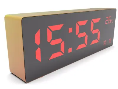 CLOCK PINKYELLOW RED Low-poly 3D model