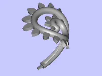 Tree branch bracelet 3D print model