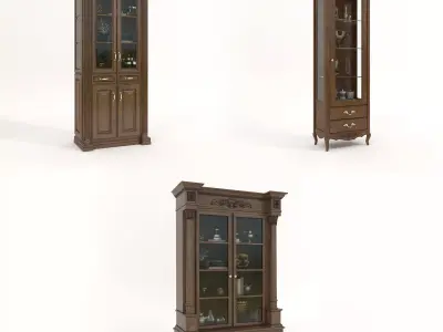 Classic European style Display Cabinet Collection 3D model