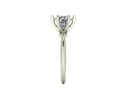 Solitaire Diamond Women Enagagement Ring R10 3D print model