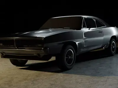 Dodge Charger 69 Low-poly 3D model