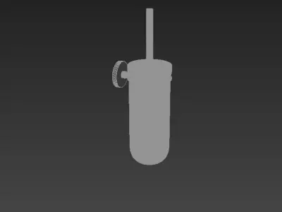 Rose Toilet Brush Glass 3D model
