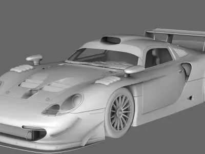 Porsche 911 GT1 1997 Low-poly 3D model