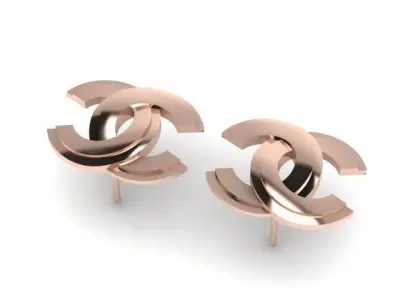 Women Earring 3dm stl fbx obj Render Details 3D print model 3D print model