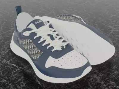 CHRISTIAN DIOR B25 3D SHOES - BLUE 3D model