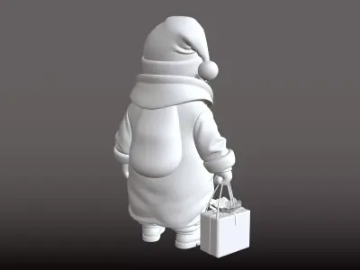 Santa Claus Shopping Style Trendy Holiday STL Model 3D print model