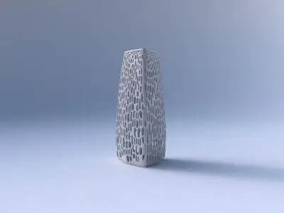 Vase triangle with dense organic lattice 3 3D print model