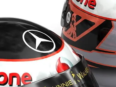 Helmet F1 2009 Heikki Kovalainen 3D model