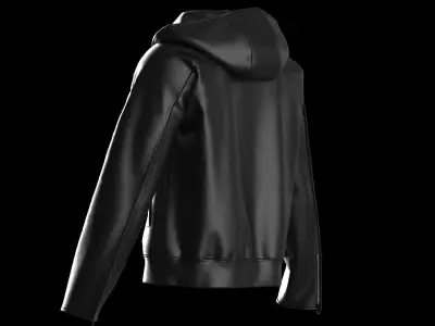 Male raglan leather jacket 3D model
