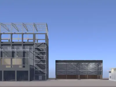 Industrial building layout 25-42 3D model