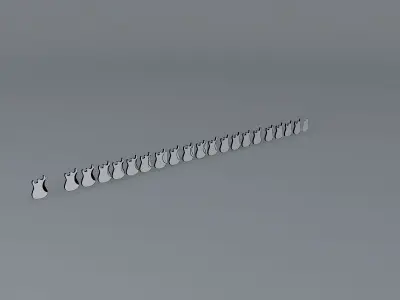 Strat style guitar Free 3D model