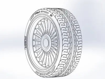 Custom wheels Colorado Customs Stella 20inch for scale model 3D print model