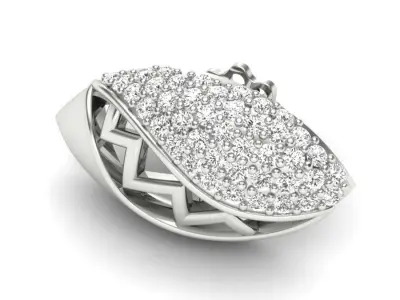 Hoop earrings unique design printable 3D print model