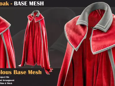 15 Cloak BASE MESH - VOL 24   3D model