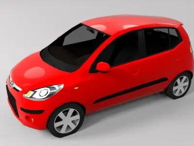 HYUNDAI I10 LOWPOLY Low-poly 3D model