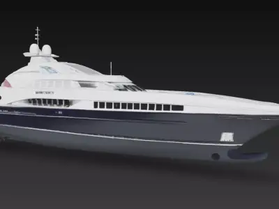 Modern Luxury High-Speed Super Yacht 3D Model 3D print model