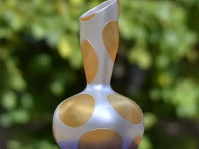 Vase 7 gold and silver 3D print model
