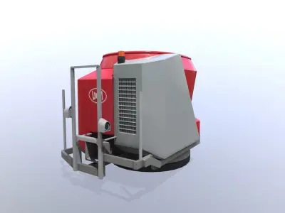 Feeding Robot Low-poly 3D model