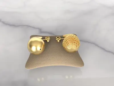 Bottega Veneta Drop Earrings Size pack 3D print model