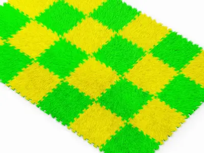 Puzzle Carpet Fur 03 3D model