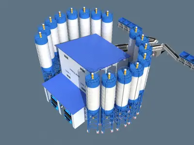 Asphalt Mixing Plant  3D model