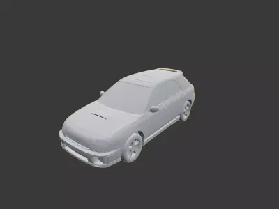 Subaru WRX Wagon 2002 3d Print STL FIle Medium Poly 3D print model