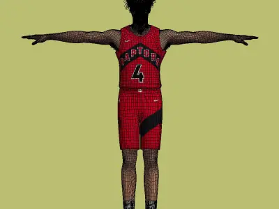 T-Pose rigged Scottie Barnes Toronto Raptors NBA 3D model