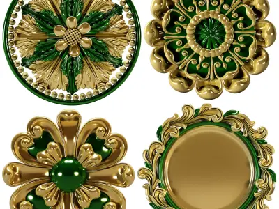 Decorative Ornamental 32 Low-poly 3D model