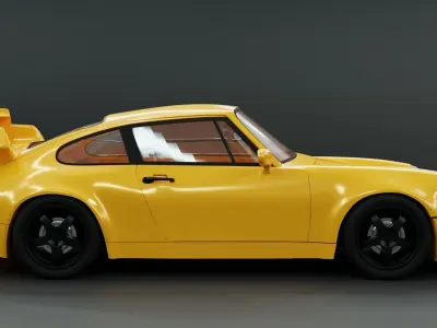 porsche 911 carrera rs 1992 Low-poly 3D model