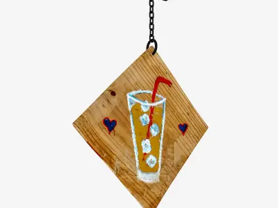 wooden frame 05 Low-poly 3D model