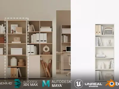 Tio general bookshelf 3D model