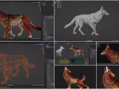 Pack-07 Wolf 3D model