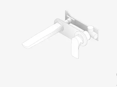 Wall Mixer Set - Luxury - Sublime Low-poly 3D model