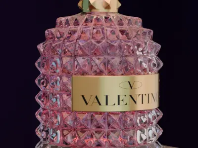 Valentino perfime set 3D model product for Advertising 3D model