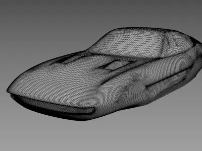 The silhouette of the car 1968 Ferrari 365 GTB-4 3D print model