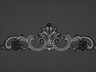 Flower Decor for wood carving 3D print model