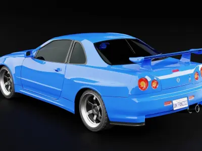 Nissan Skyline GT-R R34 Low-poly 3D model