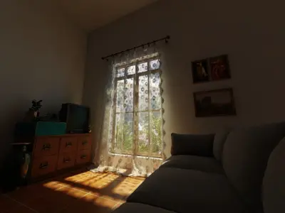 Lace Curtain 3D model