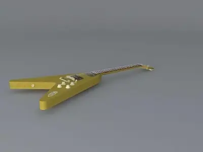 Gibson flying V guitar Free 3D model
