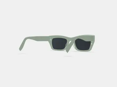 Makai Sunglasses in Aloe Crystal 3D model
