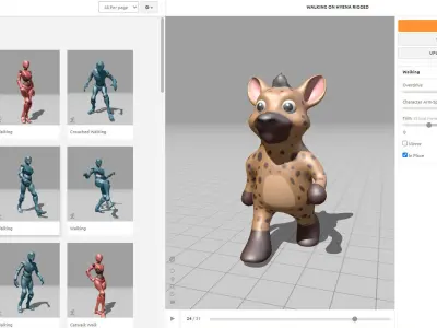 High-Quality 3D Cute Hyena - Animated for Games  Low-poly 3D model
