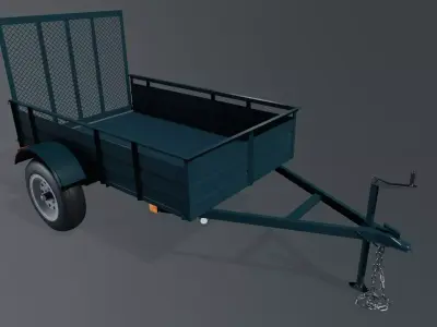 Carry-On Trailer Metal Cart 3D model