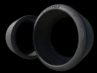 Low Poly Realistic Michelin Pilot Sport Tires Low-poly 3D model