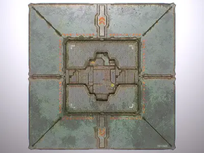 PBR Sci-Fi Spaceship Texture 32 FREE SAMPLE Free low-poly 3D model
