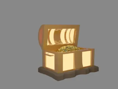 Chest of gold Free 3D model