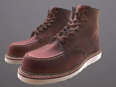 RED WINGS SHOES PBR Low-poly 3D model