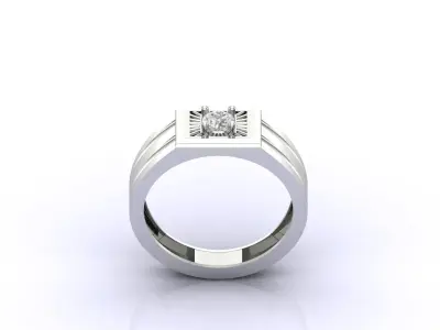 Print Ready STL 3DM  Gents Rings Diamond Men Ring  3D print model 167